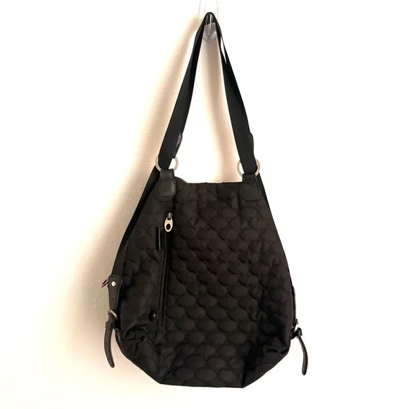 Mosey | Women’s Black Quilted Convertible Adjustable Shoulder Bag Backpack - Picture 5 of 9